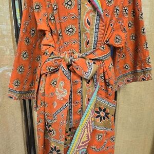 Floral Orange Women's Robe